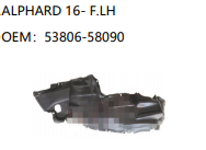 TOYOTA ALPHARD 16- F.LH 53806-58090