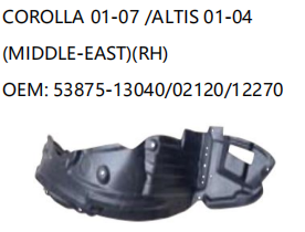 TOYOTA COROLLA 01-07 /ALTIS 01-04 RH 53875-13040/02120/12270