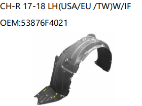 TOYOTA CH-R 17-18 LH W/IF 53876F4021