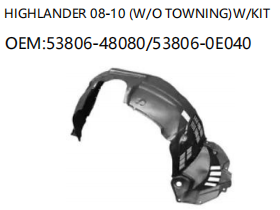 TOYOTA HIGHLANDER 08-10 W/O TOWNING W/KIT 53806-48080/53806-0E040