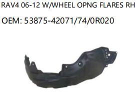 TOYOTA RAV4 06-12 W/WHEEL OPNG FLARES RH 53875-42071/74/0R020