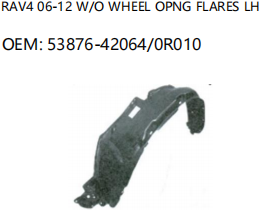 TOYOTA RAV4 06-12 W/O WHEEL OPNG FLARES LH 53876-42064/0R010