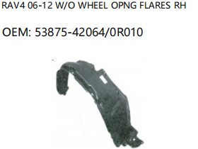 TOYOTA RAV4 06-12 W/O WHEEL OPNG FLARES RH 53875-42064/0R010