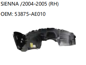 TOYOTA SIENNA/2004-2005 RH 53875-AE010 FENDER LINER