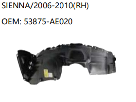 TOYOTA SIENNA/2006-2010 RH 53875-AE020 FENDER LINER