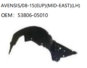 TOYOTA AVENSIS 08-15 EUP MID-EAST LH OEM：53806-05010
