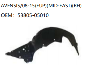 TOYOTA AVENSIS 08-15 EUP MID-EAST RH OEM：53805-05010