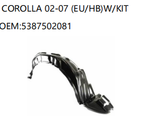 TOYOTACOROLLA 02-07 (EU/HB)W/KIT OEM:5387502081