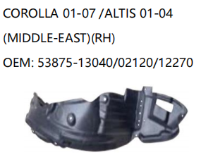 TOYOTACOROLLA 01-07 ALTIS 01-04 MIDDLE-EAST RH OEM: 53875-13040 02120 12270