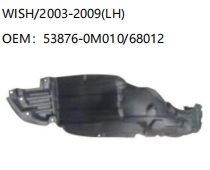 TOYOTA WISH/2003-2009 LH 53876-0M010/68012