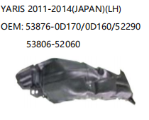 TOYOTA YARIS 2011-2014 LH 53876-0D170/0D160/52290 53806-52060