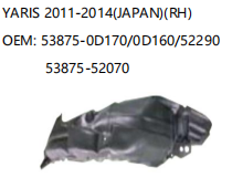 TOYOTA YARIS 2011-2014 RH 53875-0D170/0D160/52290 53875-52070