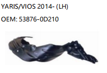 TOYOTA YARIS/VIOS 2014- LH 53876-0D210