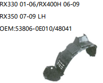 LEXUS RX330 01-06/RX400H 06-09 RX350 07-09 LH 53806-0E010/48041