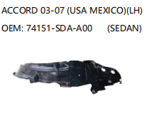 HONDA  ACCORD 03-07 LH 74151-SDA-A00 SEDAN