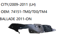 HONDA CITY/2009-2011 LH 74151-TM0/T00/TM4 BALLADE 2011-ON