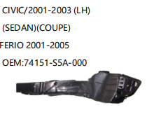 HONDA CIVIC/2001-2003 LH SEDAN COUPE FERIO 2001-2005 74151-S5A-000