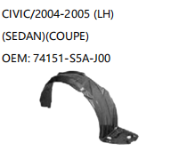 HONDA CIVIC/2004-2005 LH SEDAN COUPE 74151-S5A-J00