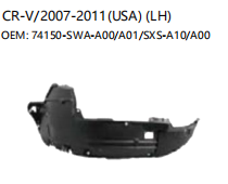 HONDA CR-V/2007-2011 LH 74150-SWA-A00/A01/SXS-A10/A00