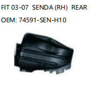 HONDA FIT 03-07 SENDA RH REAR 74591-SEN-H10