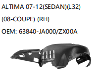 NISSAN ALTIMA 07-12 SEDAN L32 08-COUPE RH 63840-JA000/ZX00A