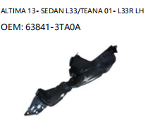 NISSAN ALTIMA 13- SEDAN L33/TEANA 01- L33R LH 63841-3TA0A