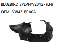 NISSAN BLUEBIRD SYLPHY/2012- LH 63843-BRA0A