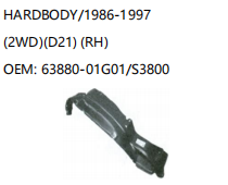 NISSAN HARDBODY/1986-1997 2WD D21 RH 63880-01G01/S3800