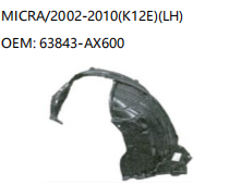NISSAN MICRA/2002-2010 K12E LH 63843-AX600