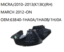 NISSAN MICRA/2010-2013 K13K RH MARCH 2012-ON 63840-1HA0A/1HA0B/1HJ0A