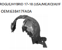 NISSAN ROGUE/HYBRID 17-18 ME/KO W/IF 638417FA0A