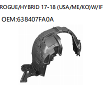 NISSAN ROGUE/HYBRID 17-18 ME/KO W/IF 638407FA0A