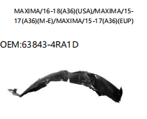 NISSAN MAXIMA/16-18 A36/MAXIMA/15- 17 A36 M-E/MAXIMA/15-17 A36 EUP 63843-4RA1D