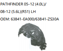 NISSAN PATHFINDER 05-12 4.0L/08-12 5.6L R51 LH 63841-EA000/63841-ZS30A