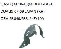 NISSAN QASHQAI 10-13 DUALIS 07-09 RH 63840/63842-EY10A
