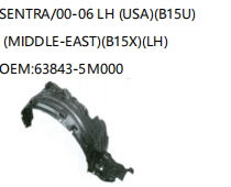 NISSAN SENTRA/00-06 LH B15U B15X RH 63843-5M000
