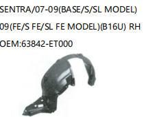NISSAN SENTRA/07-09 BASE/S/SL MODEL 09 FE/S FE/SL FE MODEL B16U RH 63842-ET000