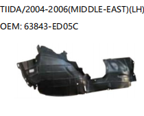 NISSAN TIIDA/2004-2006 LH 63843-ED05C