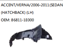 ACCENT/VERNA/2006-2011(SEDAN) (HATCHBACK) (LH) OEM: 86811-1E000