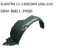 ELANTRA 11-13(SEDAN USA) (LH) OEM: 86811-3Y000