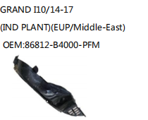 GRAND I10/14-17 (IND PLANT)(EUP/Middle-East) OEM:86812-B4000-PFM