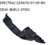 SPECTRA/ CERATO 07-09 RH OEM: 86812-2F501