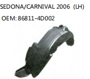 SEDONA/CARNIVAL 2006 (LH) OEM: 86811-4D002