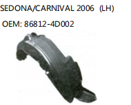 SEDONA/CARNIVAL 2006 (LH) OEM: 86812-4D002