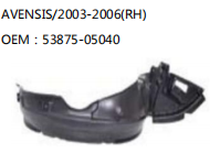 AVENSIS/2003-2006(RH) OEM：53875-05040