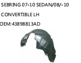SEBRING 07-10 SEDAN/08/-10 CONVERTIBLE LH OEM:43898813AD