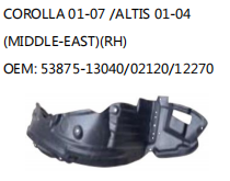 COROLLA 01-07 /ALTIS 01-04 (MIDDLE-EAST)(RH) OEM: 53875-13040/02120/12270