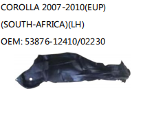 COROLLA 2007-2010(EUP) (SOUTH-AFRICA)(LH) OEM: 53876-12410/02230