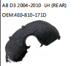 A8 D3 2004-2010 LH (REAR) OEM:4E0-810-171D