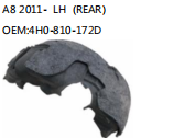 A8 2011- LH (REAR) OEM:4H0-810-172D